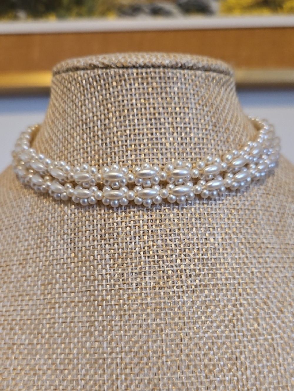 Faux Pearl Beaded Choker Necklace - Picture 3 of 4